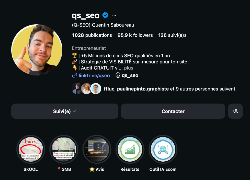 Quentin Saboureau alias Q-SEO fondateur izyLocal consultant SEO 8 ans