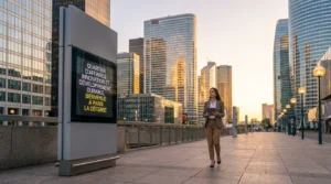 Quartier d'affaires de La Défense à Paris symbolisant l'écosystème SaaS français