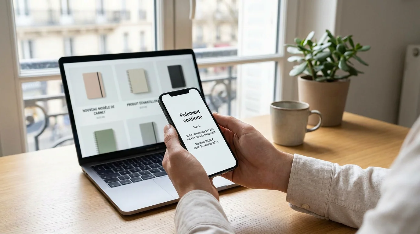 Validation par prévente sur smartphone avec confirmation de paiement