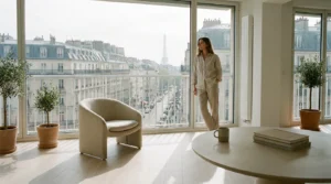 Personne en réflexion devant une fenêtre illustrant la conscience de soi