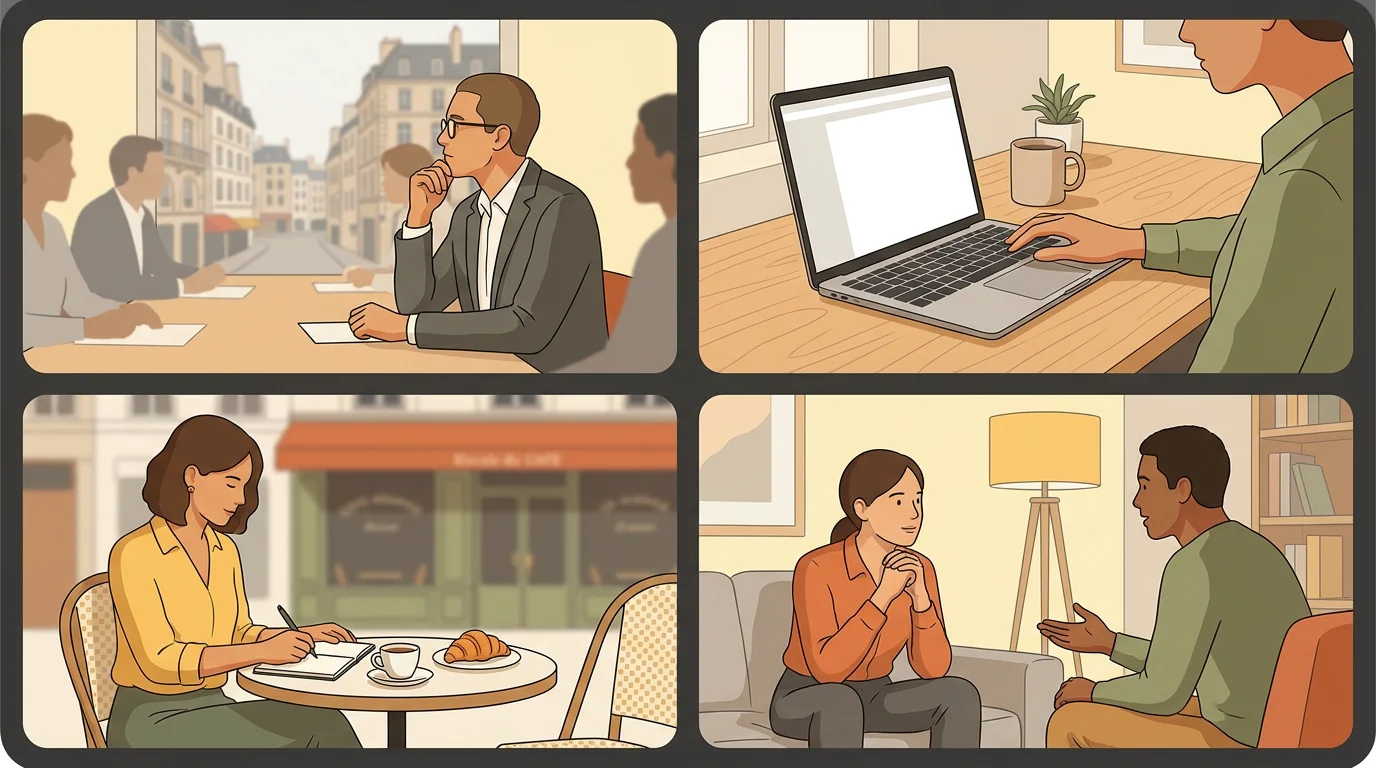 Quatre situations quotidiennes illustrant la conscience de soi en pratique