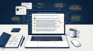Interface de chatbot IA générant une réponse avec citations de sources web