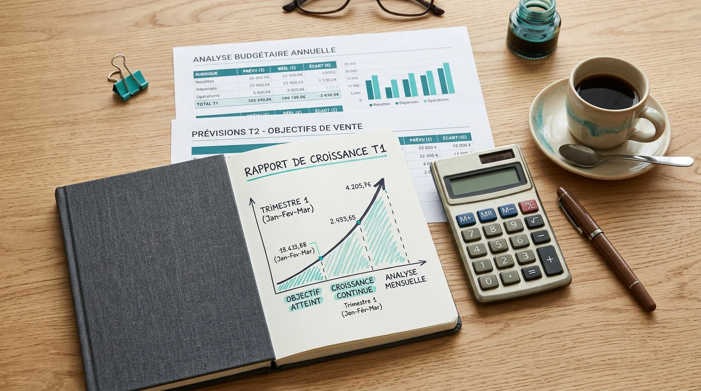 Plan de travail illustrant la gestion financière d'un projet autofinancé