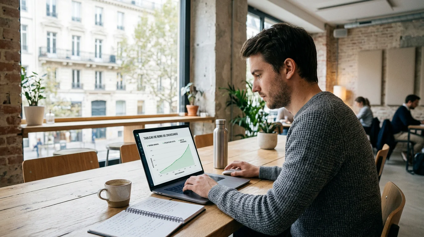 Founder européen concentré sur un seul canal d'acquisition dans un espace de coworking
