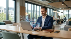 Entrepreneur européen supervisant la qualification automatisée de ses leads par IA