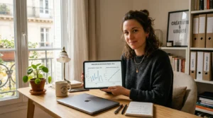 Freelance européen comparant deux modèles de facturation pour stabiliser ses revenus